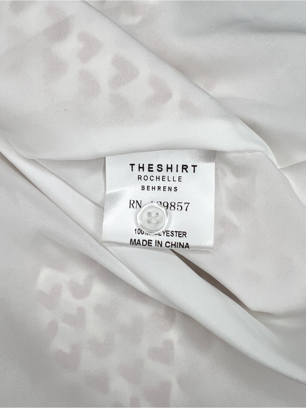 The Shirt by Rochelle Behrens Cream Mini Dress with Red Heart Print - Picture 5 of 7
